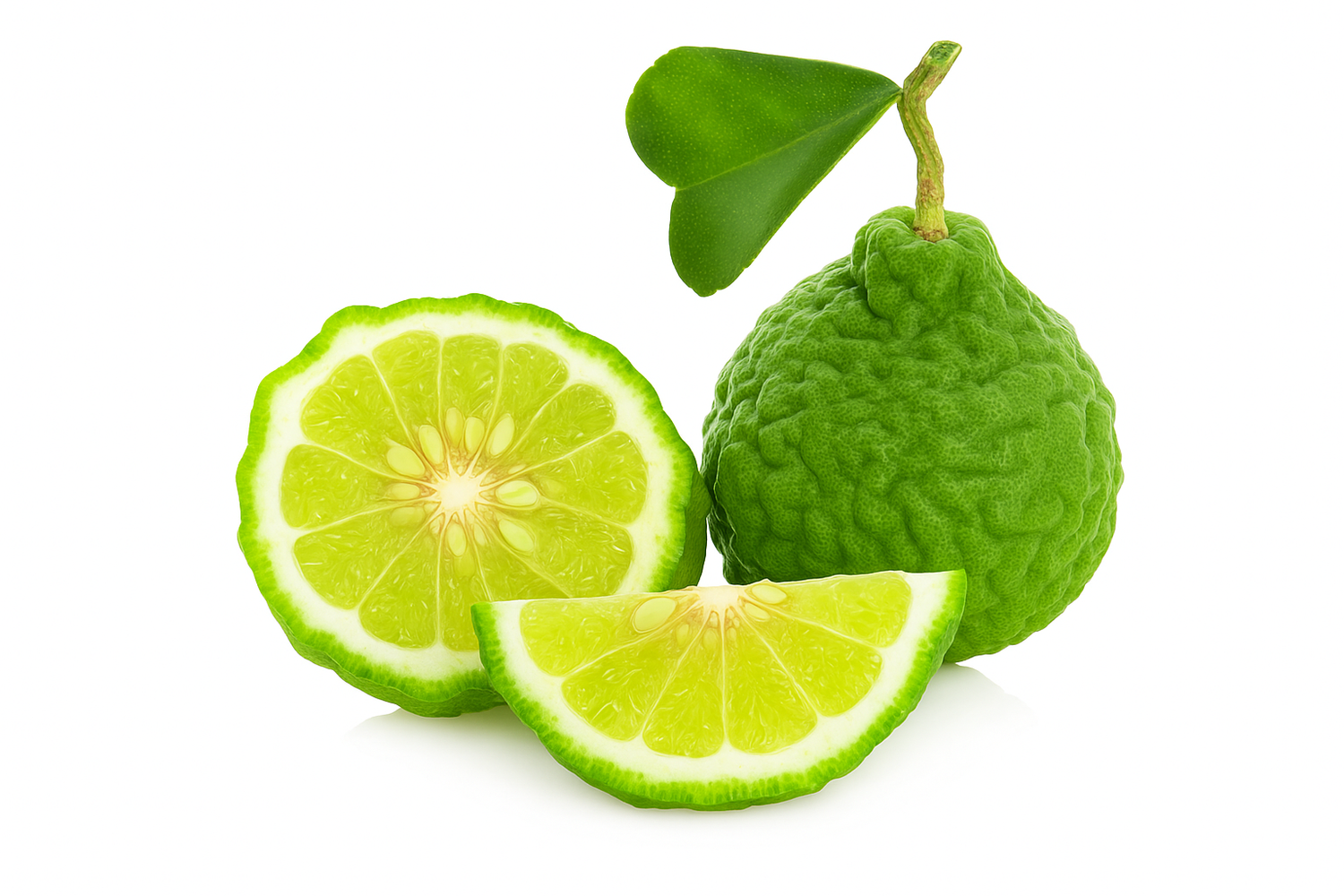 Fresh bergamot citrus fruit on a branch